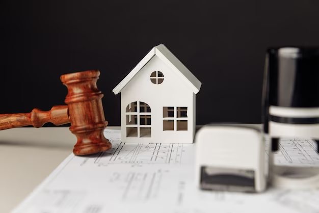 Miniature house and gavel